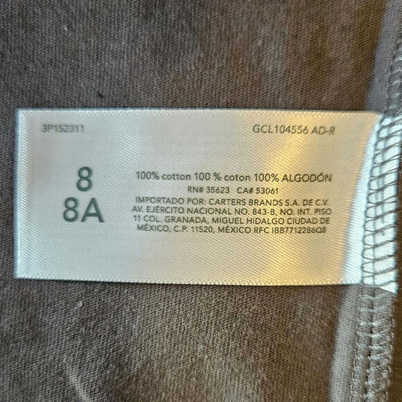 OshKosh Boys' Long Sleeve Basketball Shirt Grey Size 8 - Picture 6 of 7